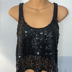 Talula Black Sequin Tank Top
